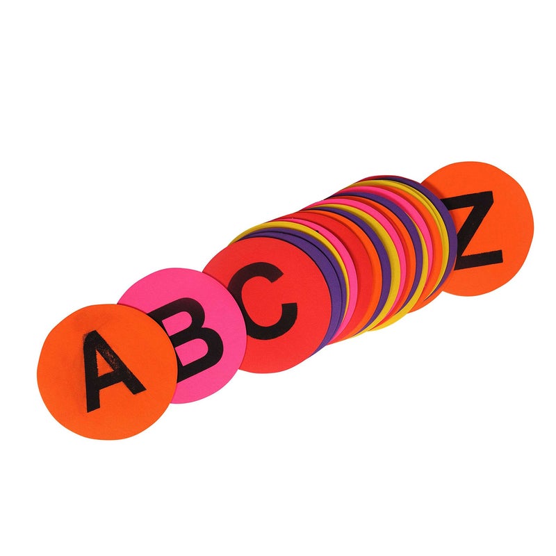 GSi 8 Inch A to Z - (Pack of 26) Alphabet Spot Markers, Non-Slip, Durable Poly Dots for Alphabet Marks-the-Spot Floor Games, Classroom & Preschool |Brightly Colored Circles for PE & Learning - Image 4